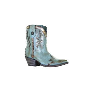 Corral Women's Turquoise and Gold Woven Ankle Boots