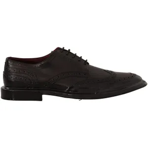 Dolce & Gabbana Elegant Calfskin Derby Oxford Wingtips