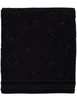 Dolce&amp;Gabbana   Monogram jacquard cotton beach towel 