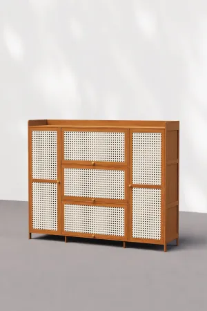 Doorway Shoe Cabinet Brown Free Standing Reticulated Breathable