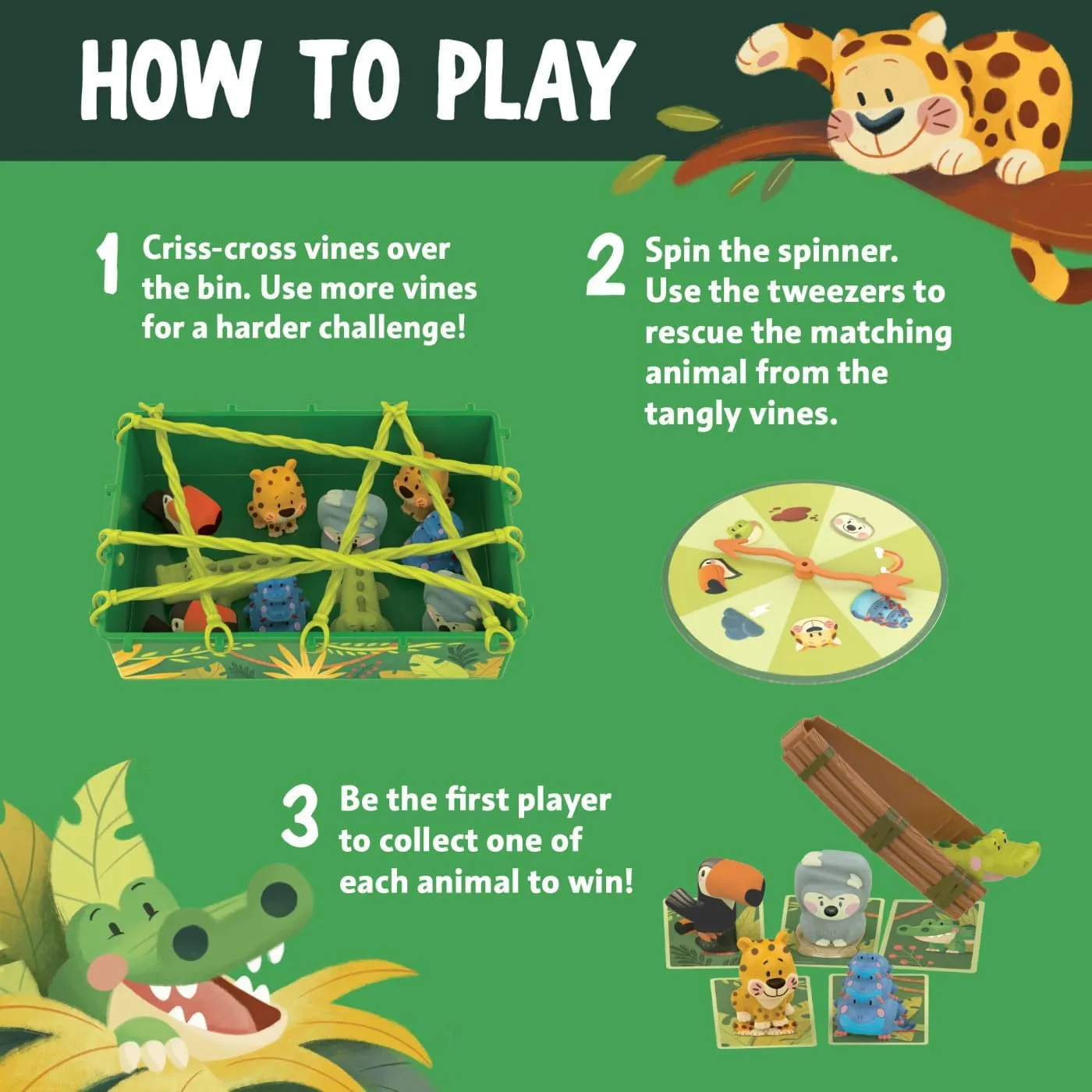 Educational Insights Jungle Rescue Game - Toddler Board Games, Fine Motor Skills Games, Gift for Ages 3 