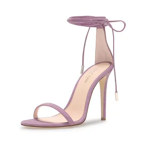 Emma Suede Sandals - Lilac