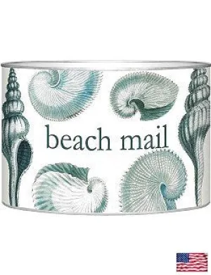 Exotic Shells Decoupage Beach Mail Organizer