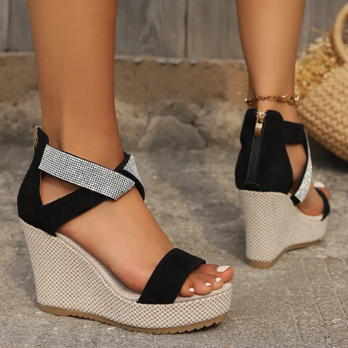 Fish Mouth High Wedges Sandals Summer Platform Shoes For Women