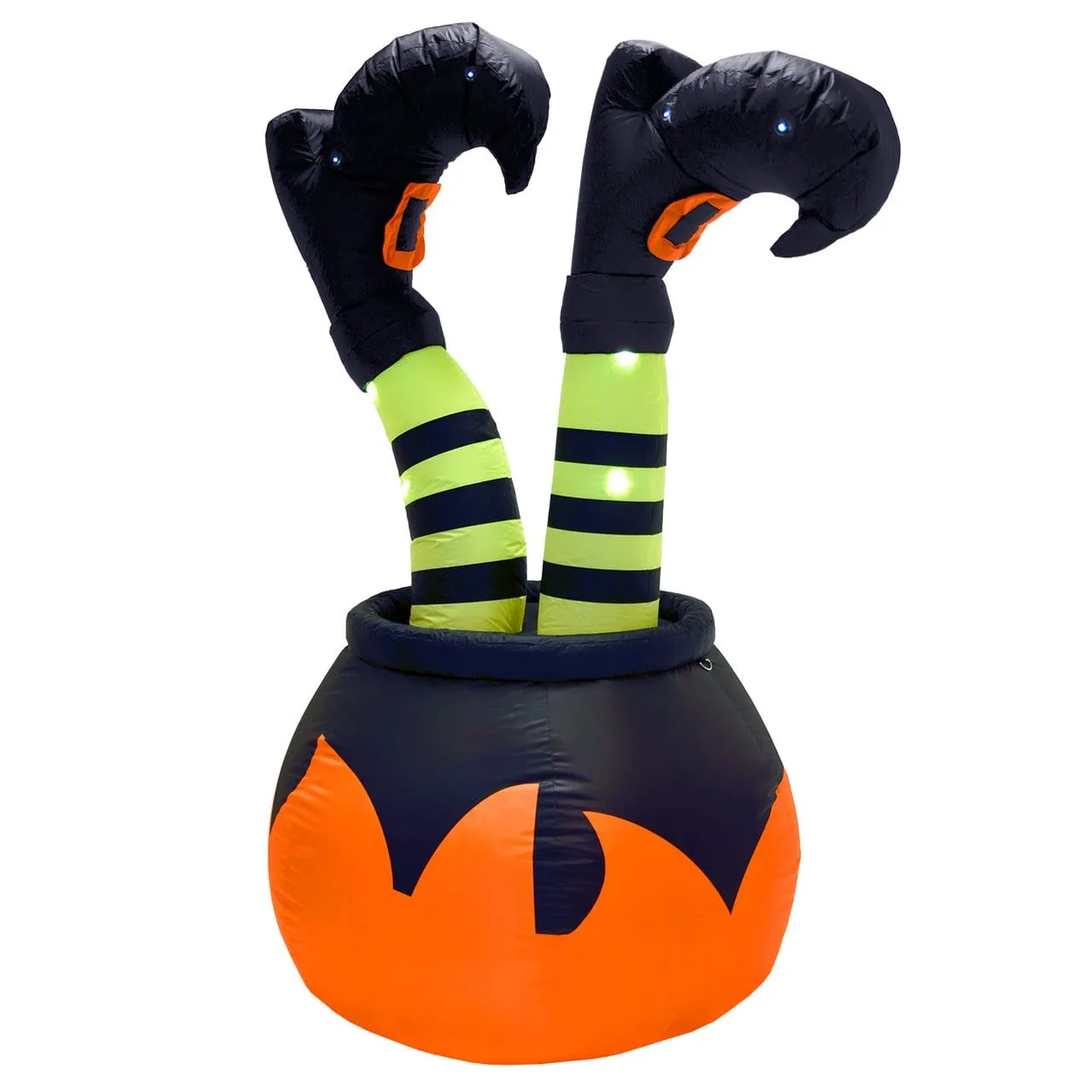 Giant 6ft Cauldron and Witches Legs Light Up Inflatable Halloween Outdoor Decoration