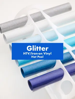 Glitter HTV Heat Transfer Iron-on Vinyl (Hot Peel) 10x12in Sheet