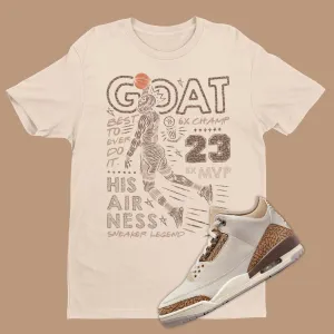 GOAT Shirt Matching Air Jordan 3 Palomino