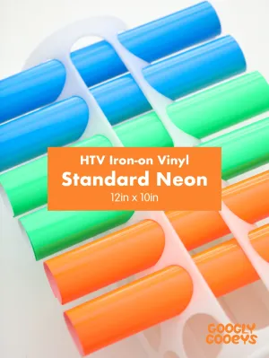 Googly Gooeys Neon HTV Heat Transfer Iron-on Vinyl| 10x12in Sheet