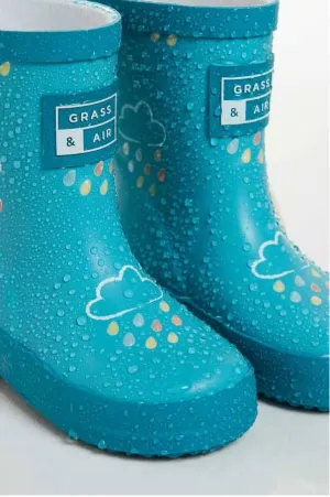 Grass & Air Colour Changing Wellies Aqua Blue