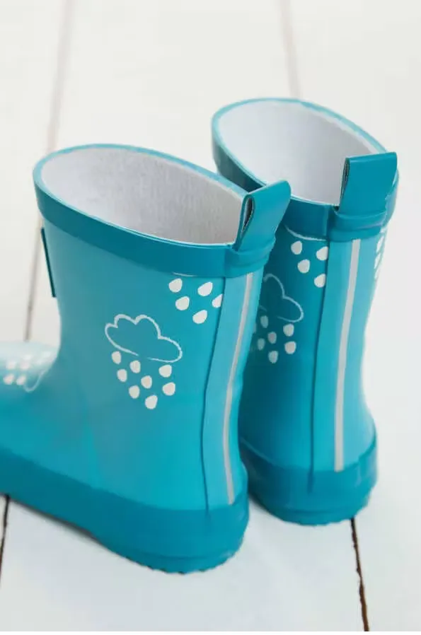 Grass & Air Colour Changing Wellies Aqua Blue