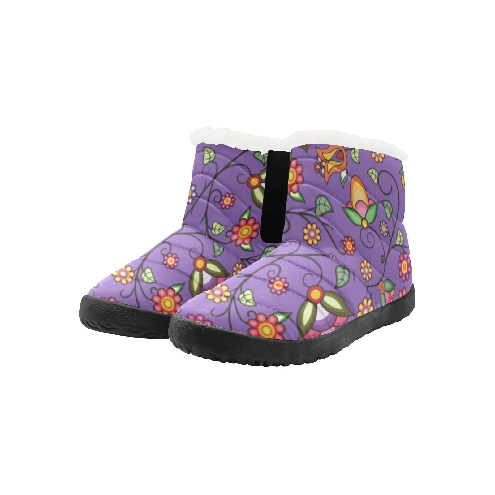 Heartbeat Petals Purple Men's Padded Winter Boot