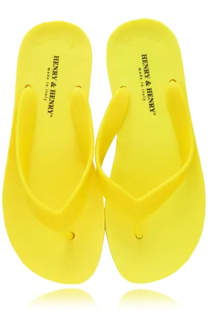 HENRY & HENRY FLIPPER Yellow Fluo Flip Flops