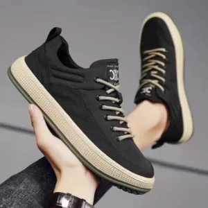 Hnzxzm Sneakers Man Black Autumn Winter Vulcanize Shoes for Men Casual Board Shoe Breathable Work Trend 2024 Non-leather on Sale New In