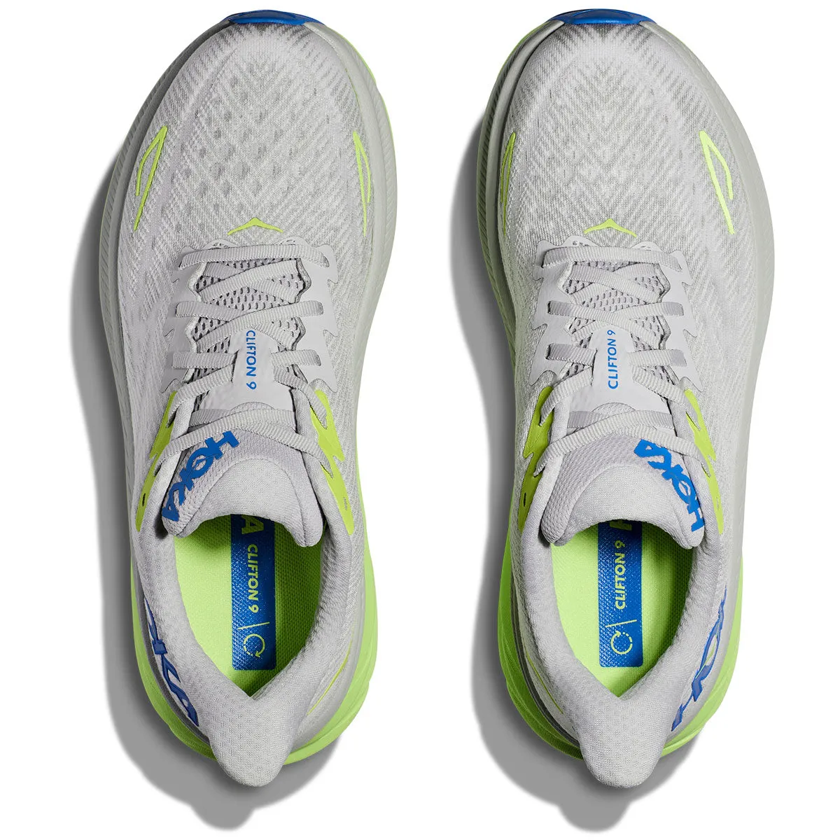 Hoka Clifton 9 Wide Running Shoes - Mens - Stardust/Electric Colbalt