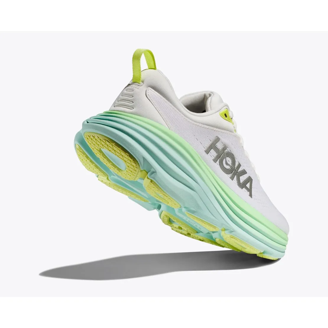 Hoka Women's Bondi 8 (Blanc De Blanc/Sunlit Ocean)