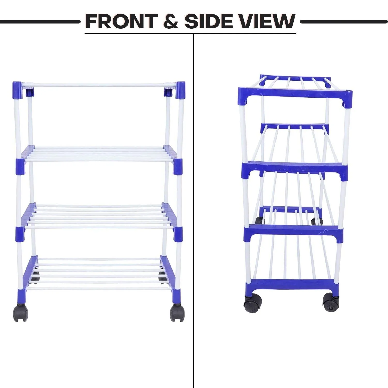 HOMACE Shoe Rack - Versatile Storage Rack with Wheels & Waterproof Cover - Innovative Space-Saving Solution for Footwear, Books, Toys, Clothes, and More - Stylish Organizer for Your Home