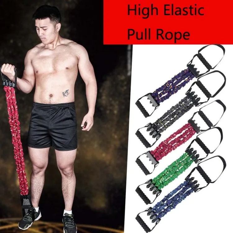 Home Fitness Chest Expander Multifunctional Arm Training High Elastic Pull Rope, Specification: 21kg (Lightning Purple)