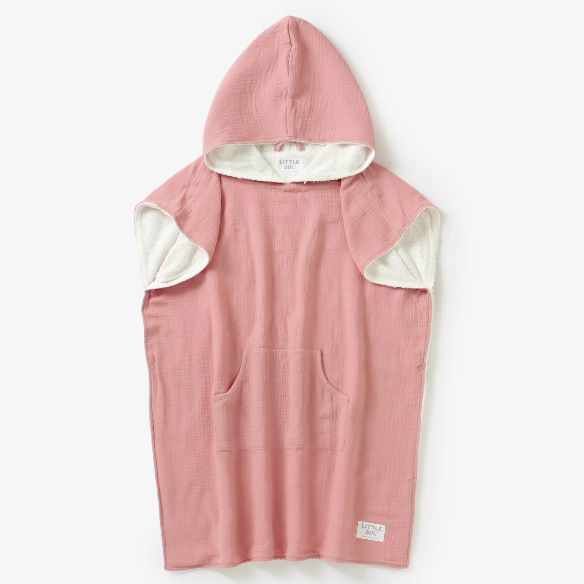 Hooded Beach Towel - Coral Pink (6 - 10 Years)