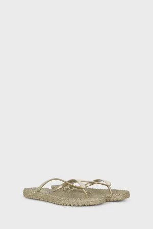 Ilse Jacobsen Cheerful Flip Flops in Platin Gold