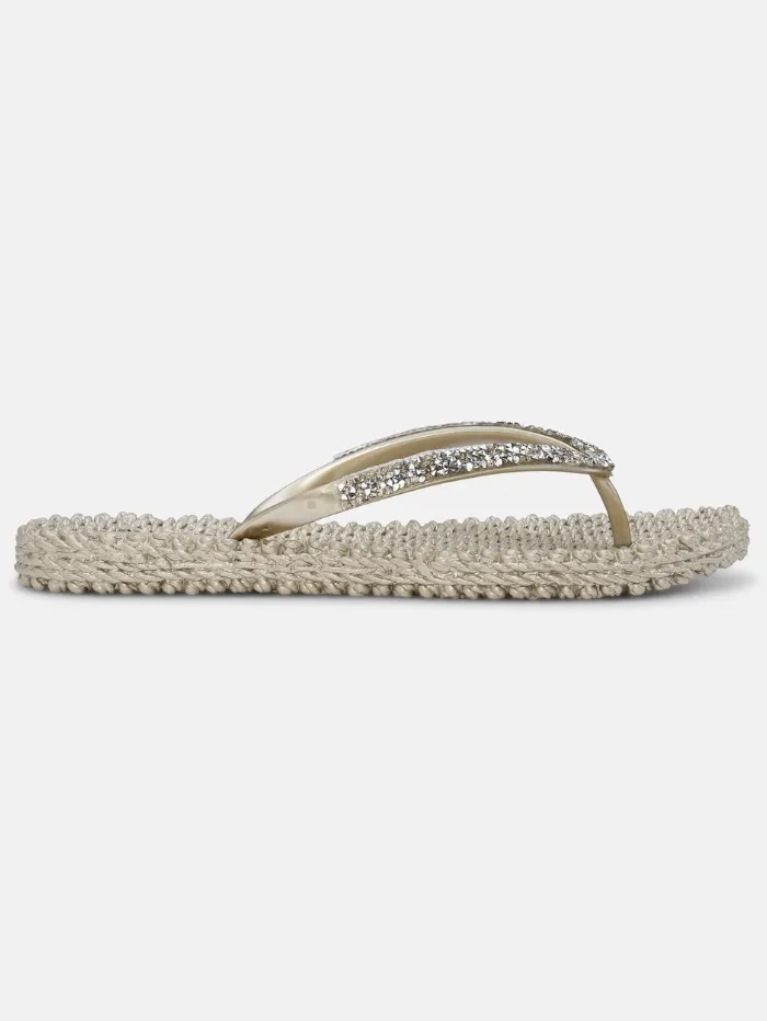 Ilse Jacobsen Flip Flops With Jewels Platin CHEERFUL03G 780