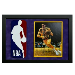 Jerry West Logoman Hand Signed & Framed Los Angeles Lakers 8x10 Photo (JSA)