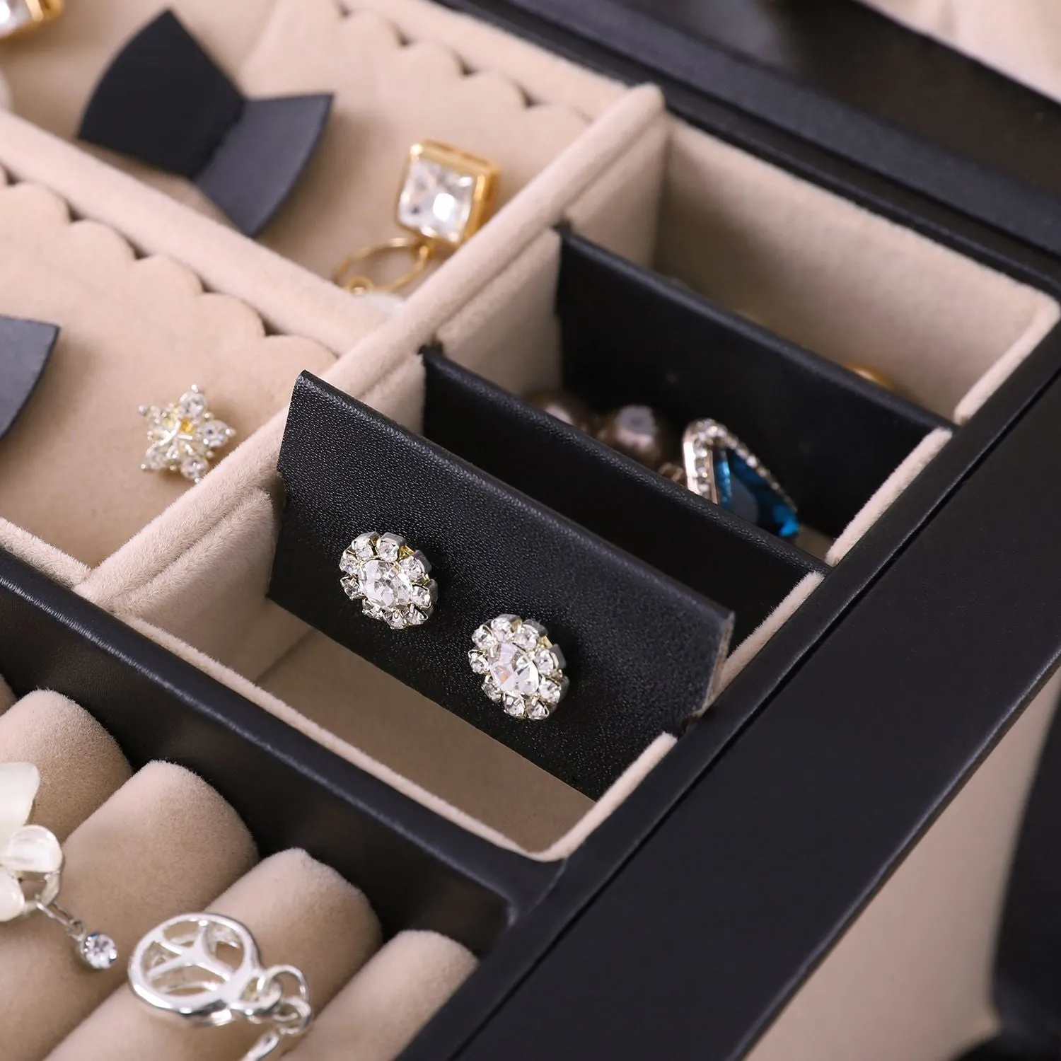 Jewelry Organizer Case with 2 Drawers