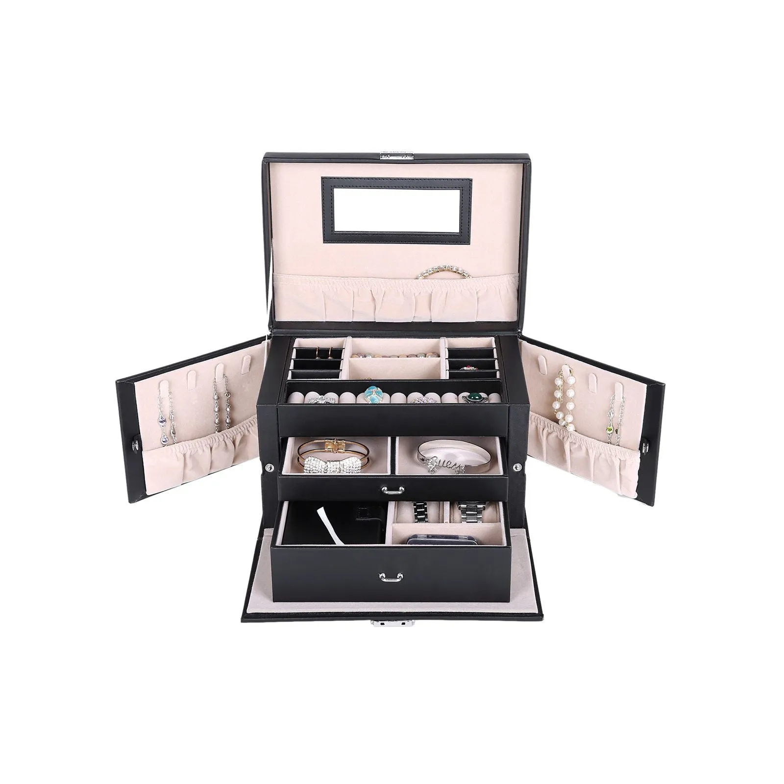 Jewelry Organizer Case with 2 Drawers