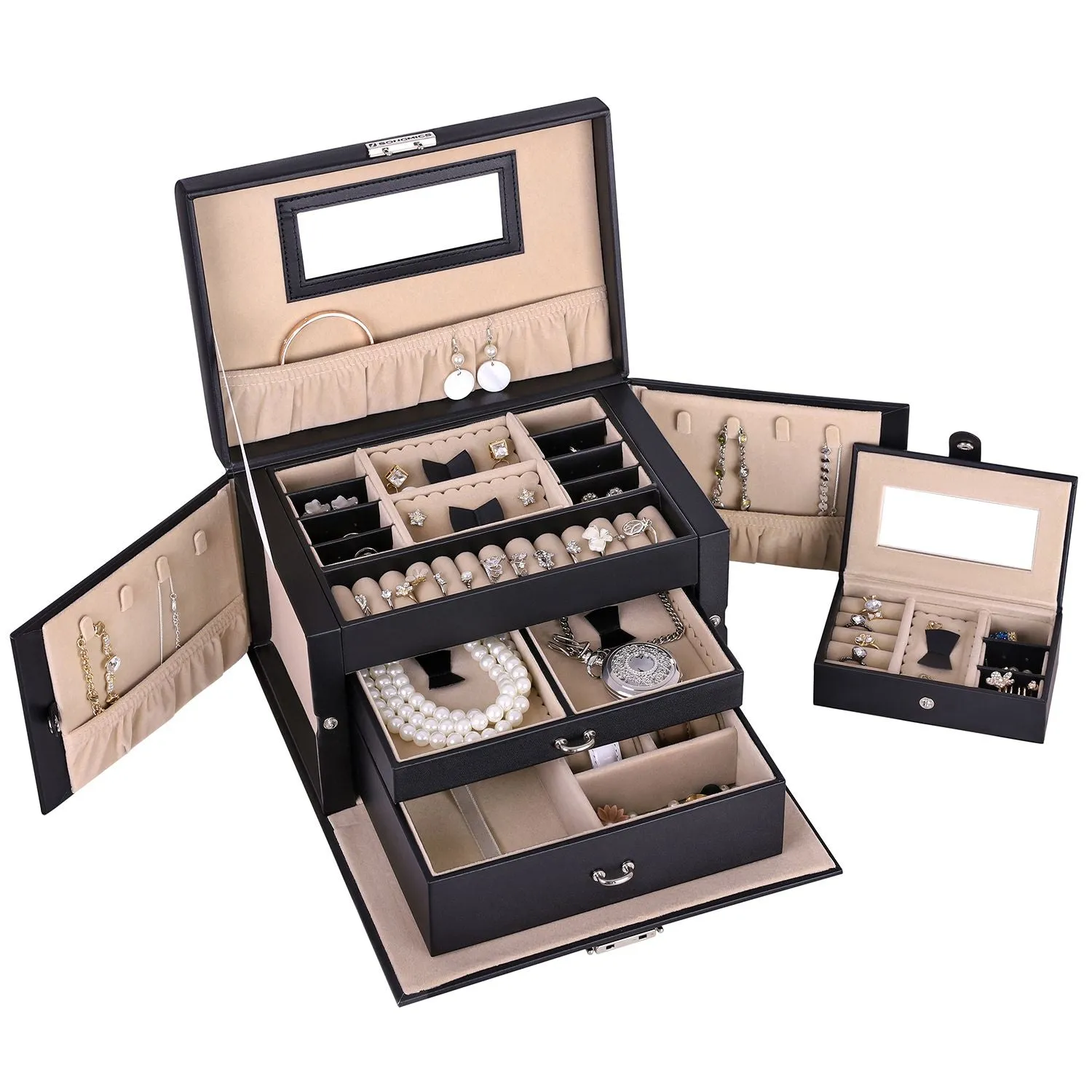 Jewelry Organizer Case with 2 Drawers