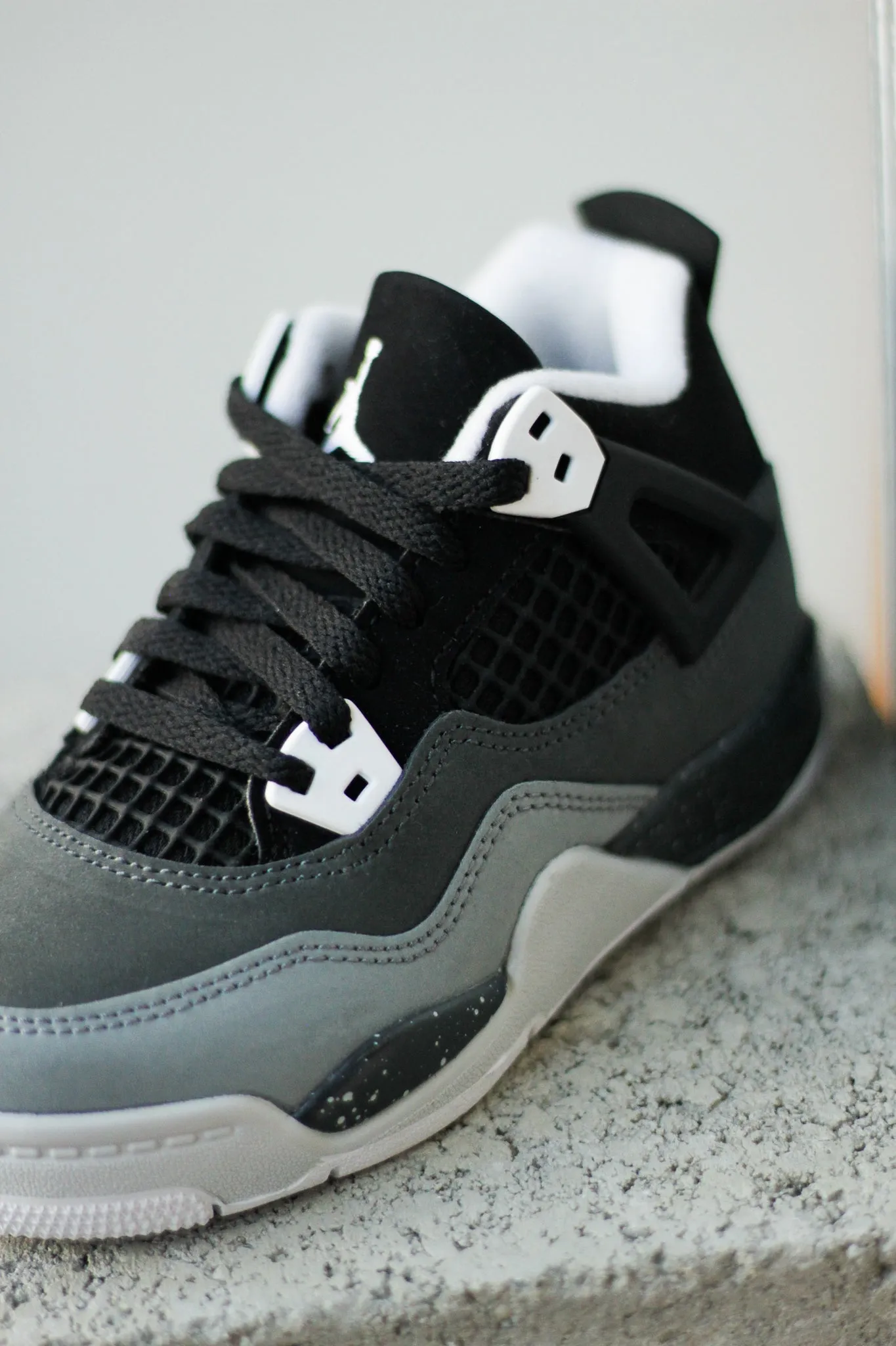 JORDAN 4 RETRO (PS) "BLACK/ANTHRACITE"