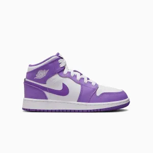 Kid's Air Jordan 1 Mid "Purple Venom" Grade School