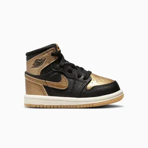 Kid's Air Jordan 1 Retro High OG "Black Metallic Gold" Toddlers