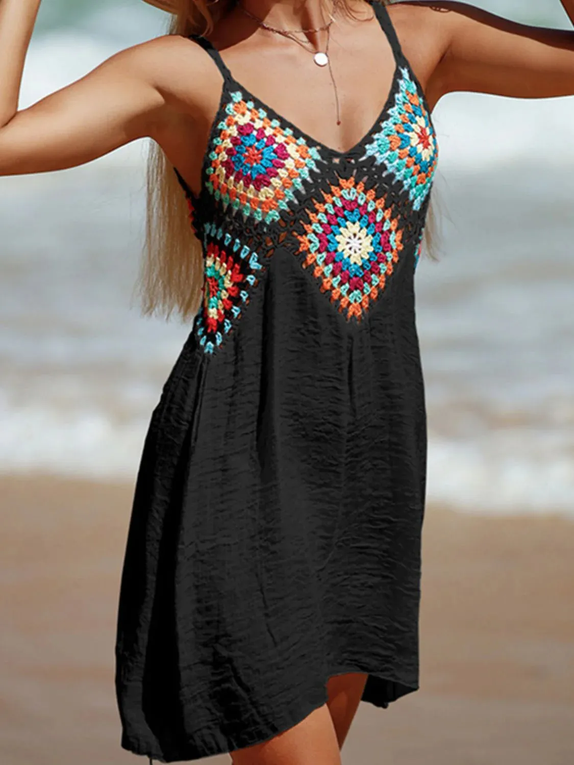 Kirsten Cutout V-Neck Cover-Up Dress