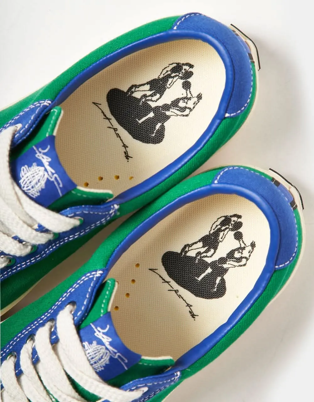 Last Resort AB x Julian Smith VM001 Lo Canvas Skate Shoes - Kelly Green/Klein Blue