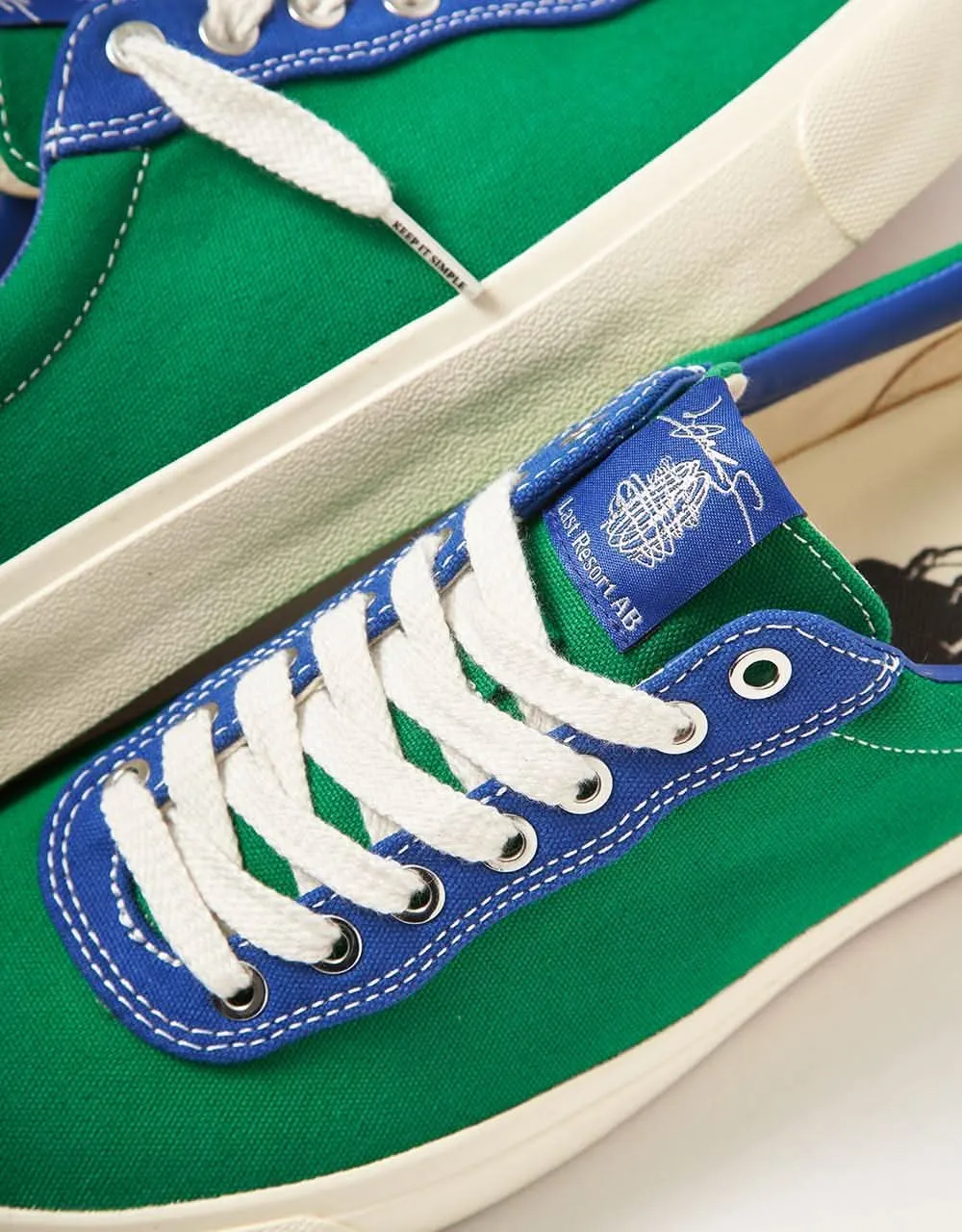 Last Resort AB x Julian Smith VM001 Lo Canvas Skate Shoes - Kelly Green/Klein Blue