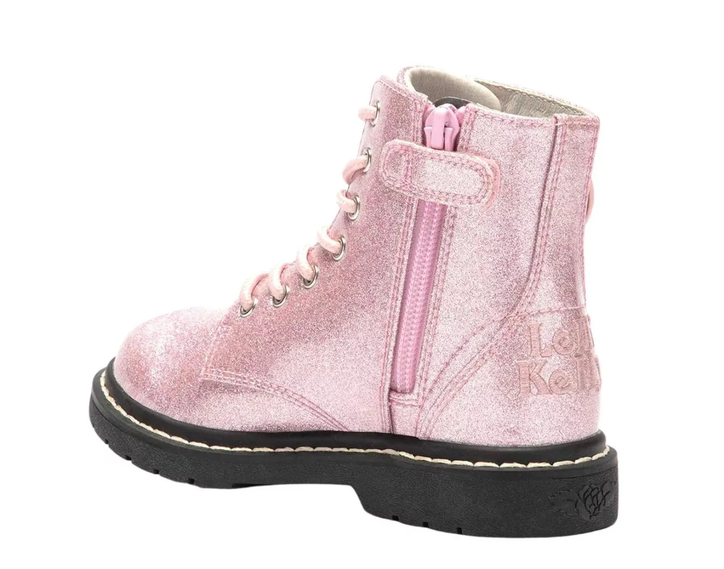 Lelli Kelly Girls PINK GLITTER Butterfly Wings Mid Rise Boots