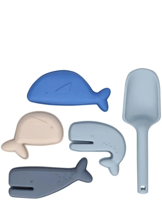 Liewood   Whale print silicone beach set 