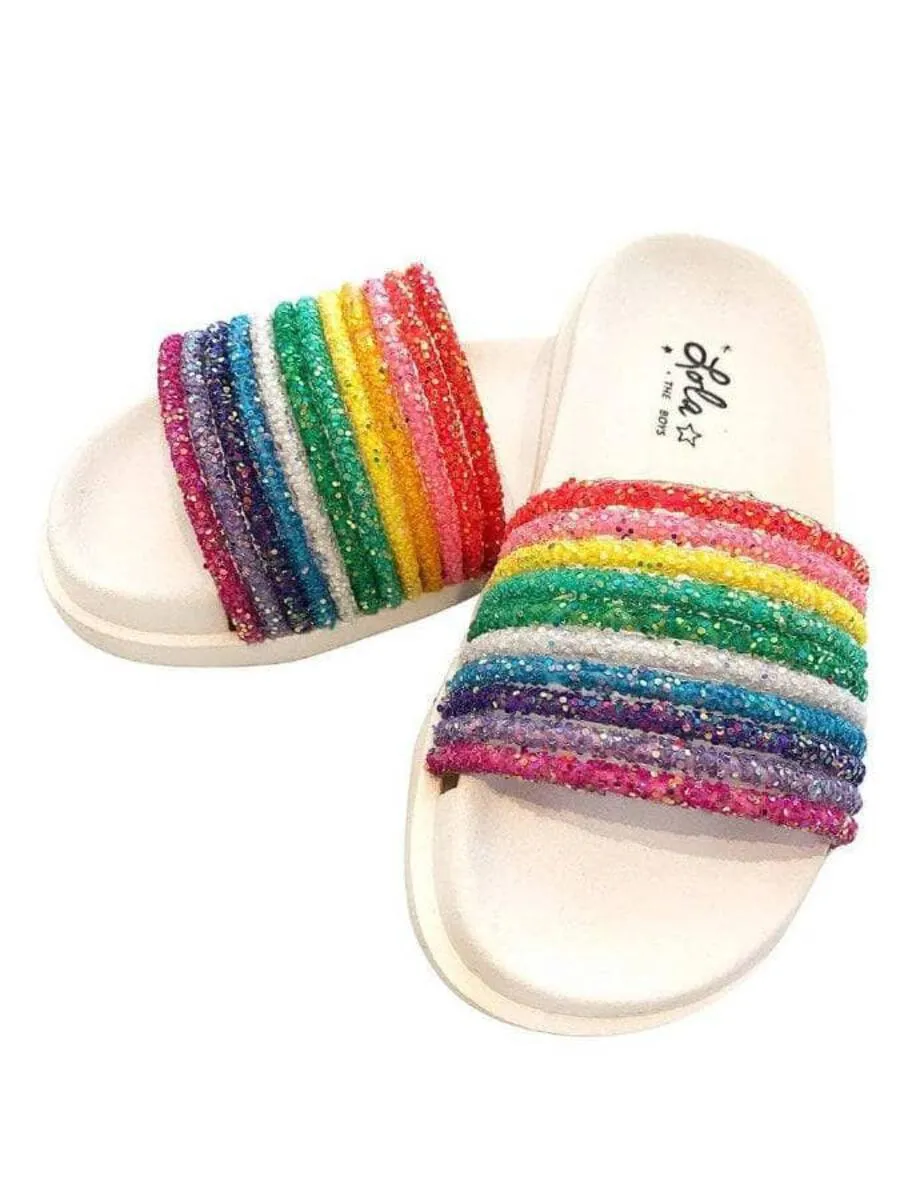 LOL Glitter Rainbow Slides