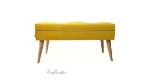 LOVARE Upholstered Bench with Clipboard by Rossi Furniture Stylish & Functional Seating