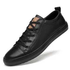 Luxury Genuine Leather Casual Lace Up Sneaker