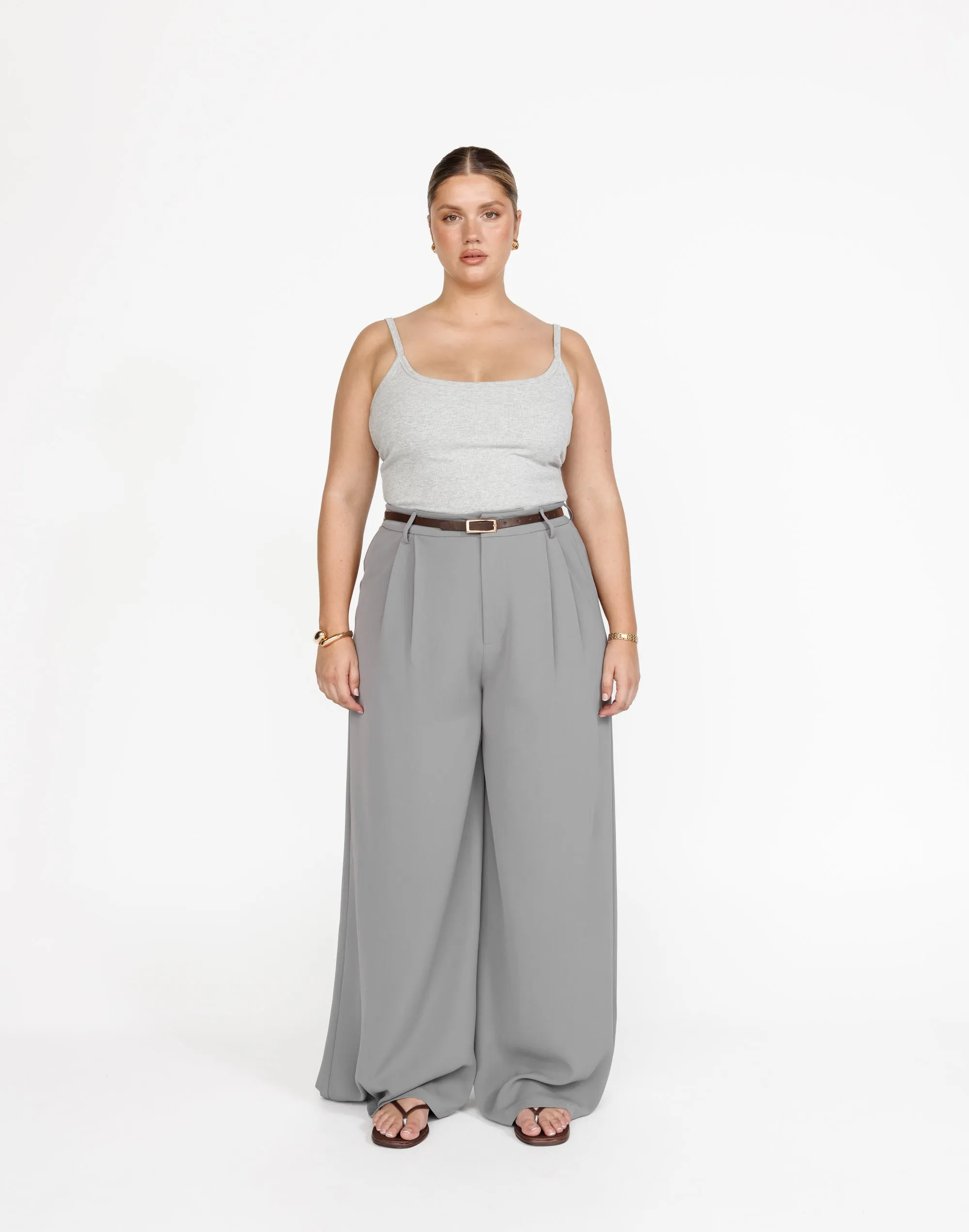 Malina Cami Top (Grey Marle)