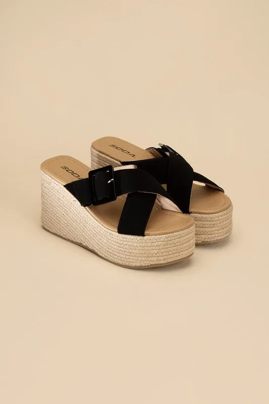 MANTA Espadrille Platform Slides