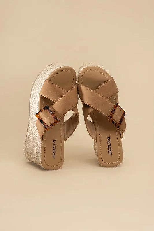 MANTA Espadrille Platform Slides