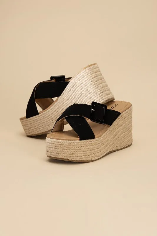 MANTA Espadrille Platform Slides