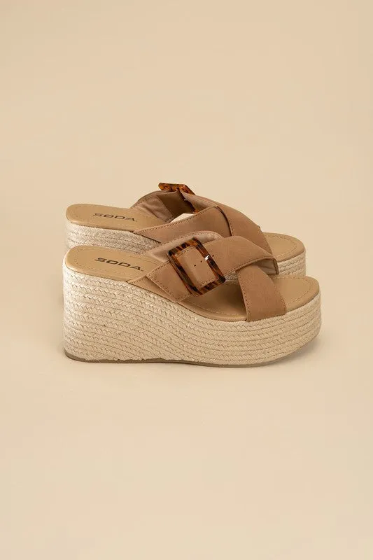 MANTA Espadrille Platform Slides