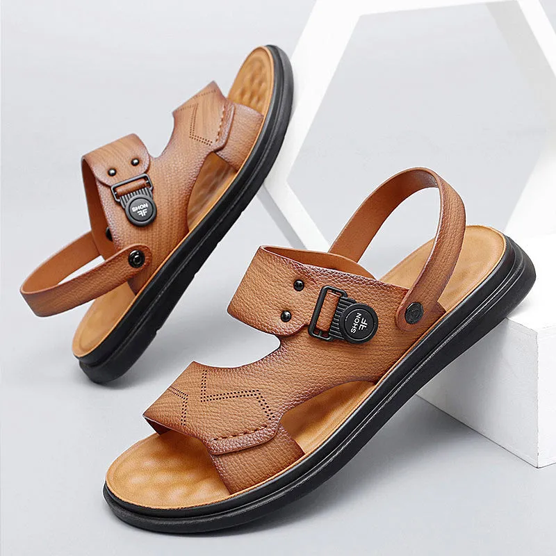 Men Fashion Casual Leather Beach Sandals