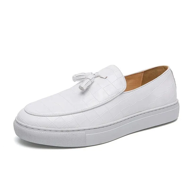 Men's Plus Size Tassel Leather Business Casual Sneakers