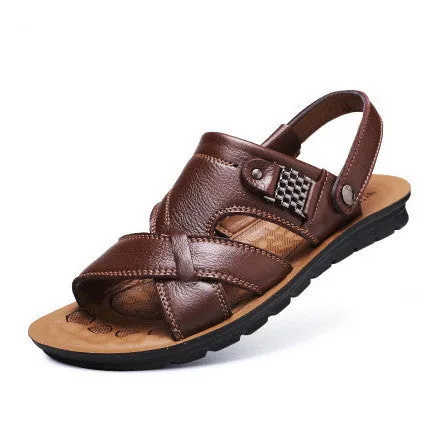 Men's Shoes Summer Beach Shoes Plus Fat Sandals