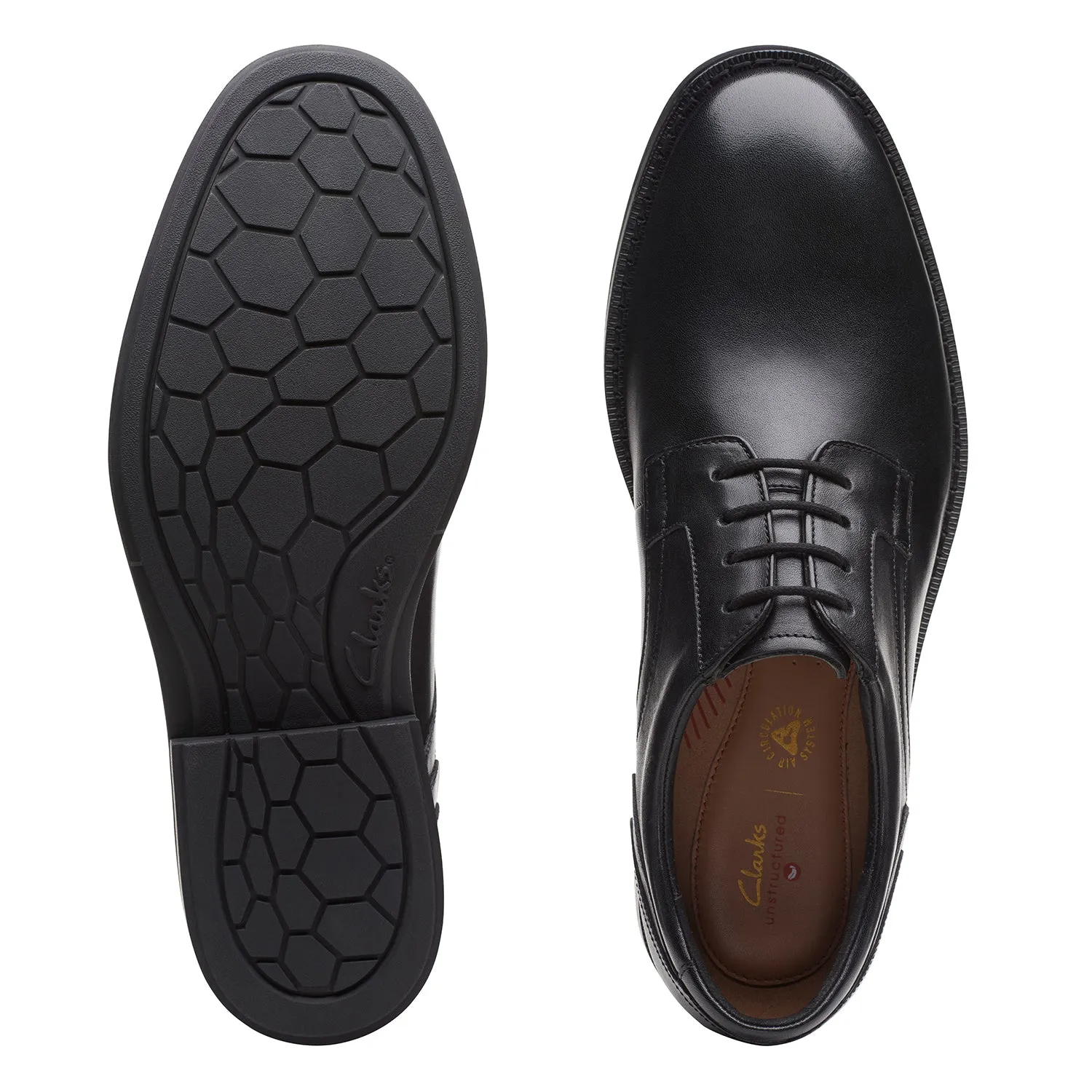 Mens - Un Hugh Lace Black Leather