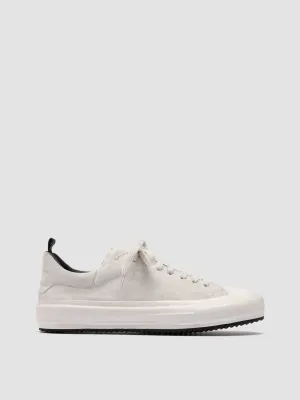 MES 009 - White Leather and Suede Low Top Sneakers