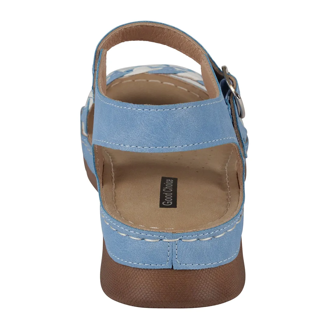 Millis Blue Comfort Flat Sandals